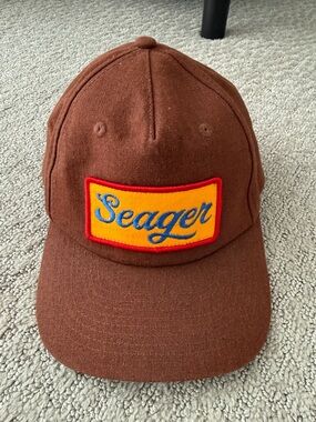 Seager Brown Embroidered Patch Cap